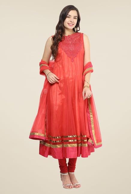 Yepme Mealany Pink Salwar Suit Set Yepme Mealany Pink Salwar Suit Set