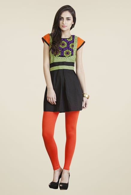 Yepme Black & Green Angelica Kurti Set Yepme Black & Green Angelica Kurti Set