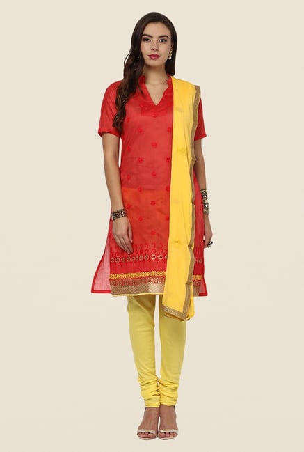 Yepme Red Alekto Salwar Suit Set Yepme Red Alekto Salwar Suit Set