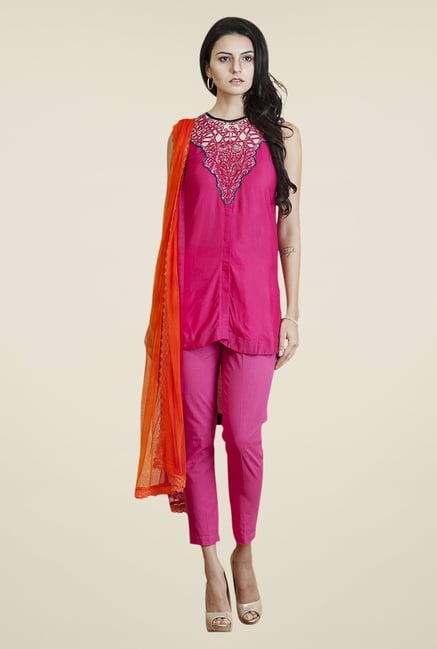 Yepme Pink Tenzin Kurti Set Yepme Pink Tenzin Kurti Set