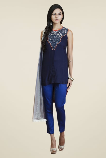 Yepme Navy Tenzin Kurti Set Yepme Navy Tenzin Kurti Set