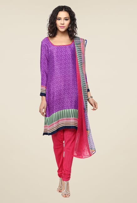 Yepme Hyna Violet & Pink Salwar Suit Set Yepme Hyna Violet & Pink Salwar Suit Set