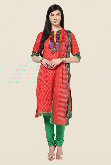 Yepme Red Tabby Salwar Kameez Set Yepme Red Tabby Salwar Kameez Set