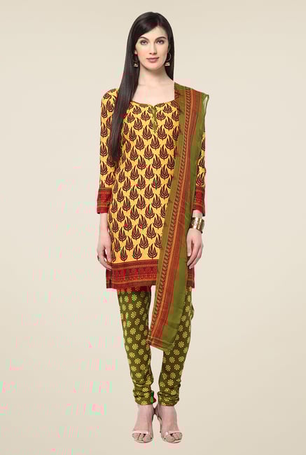 Yepme Densy Yellow & Green Salwar Suit Set Yepme Densy Yellow & Green Salwar Suit Set