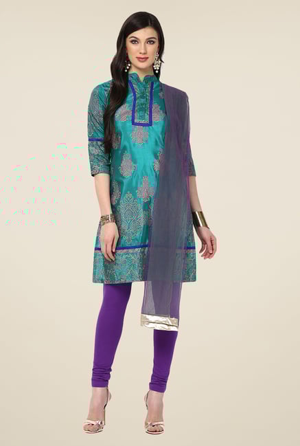 Yepme Teal Renisa Salwar Kameez Set Yepme Teal Renisa Salwar Kameez Set