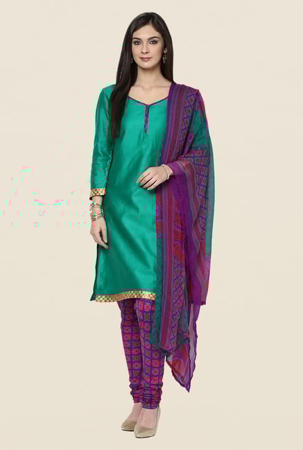 Yepme Phobie Green & Purple Salwar Suit Set Yepme Phobie Green & Purple Salwar Suit Set