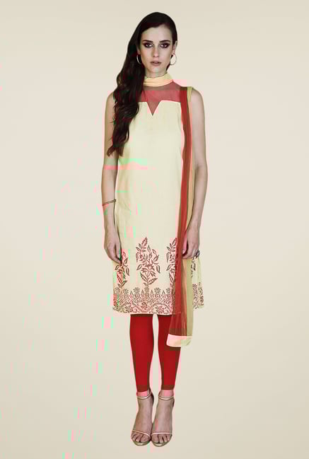 Yepme Green & Red Shayna Kurti Set Yepme Green & Red Shayna Kurti Set