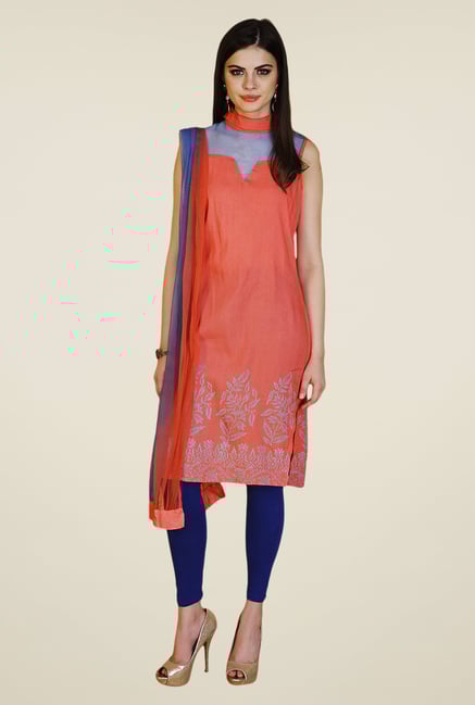 Yepme Red & Blue Shayna Kurti Set Yepme Red & Blue Shayna Kurti Set