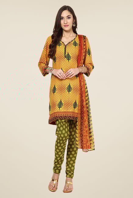 Yepme Mustard Densy Salwar Suit Set Yepme Mustard Densy Salwar Suit Set