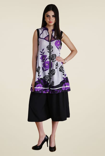 Yepme Purple & Black Turin Kurti Set Yepme Purple & Black Turin Kurti Set
