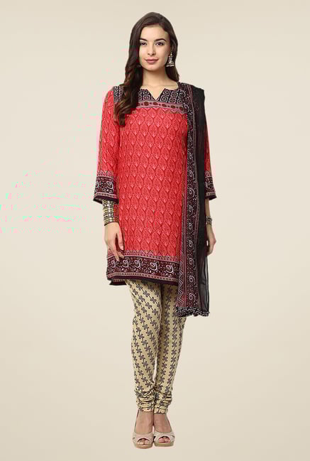 Yepme Red Priska Salwar Suit Set Yepme Red Priska Salwar Suit Set