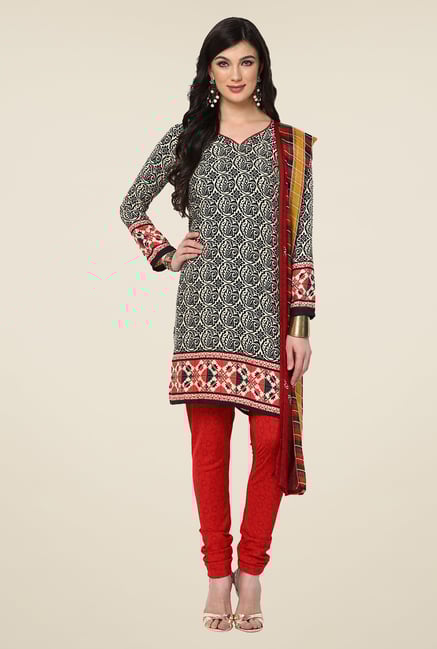 Yepme Black & Red Densy Salwar Kameez Set Yepme Black & Red Densy Salwar Kameez Set