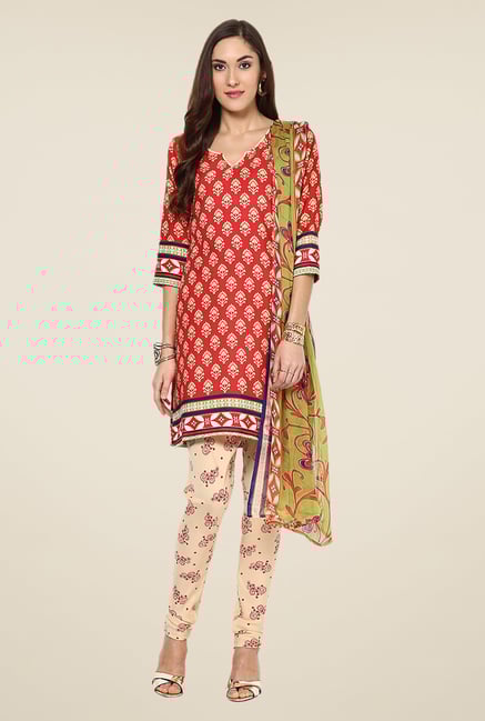 Yepme Red Densy Salwar Suit Set Yepme Red Densy Salwar Suit Set