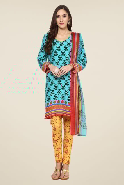 Yepme Blue Densy Salwar Suit Set Yepme Blue Densy Salwar Suit Set