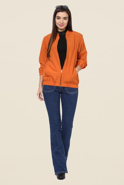 Yepme Orange Katey Full-sleeved Jacket Yepme Orange Katey Full-sleeved Jacket