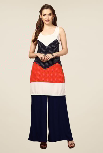 Yepme Multicolor Clarice Printed Sleeveless Tunic Yepme Multicolor Clarice Printed Sleeveless Tunic