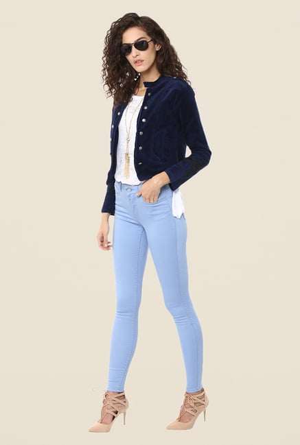 Yepme Blue Ryana Party Jacket Yepme Blue Ryana Party Jacket
