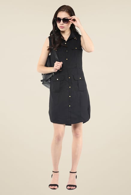 Yepme Black Shirt Style Dress Yepme Black Shirt Style Dress