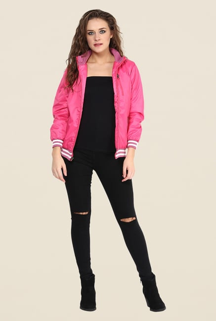 Yepme Pink Raven Full-sleeved Jacket Yepme Pink Raven Full-sleeved Jacket