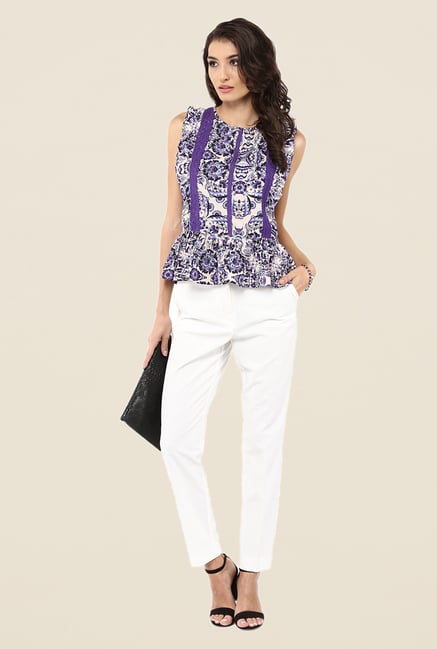 Yepme Purple Tabetha Ruffle Top Yepme Purple Tabetha Ruffle Top