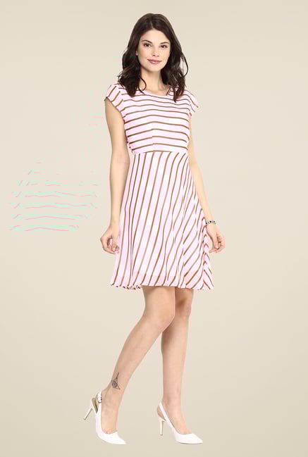 Yepme Betsy Red & White Swing Dress Yepme Betsy Red & White Swing Dress
