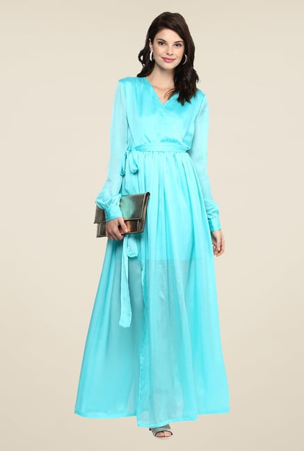 Yepme Wendy Turquoise Maxi Dress Yepme Wendy Turquoise Maxi Dress