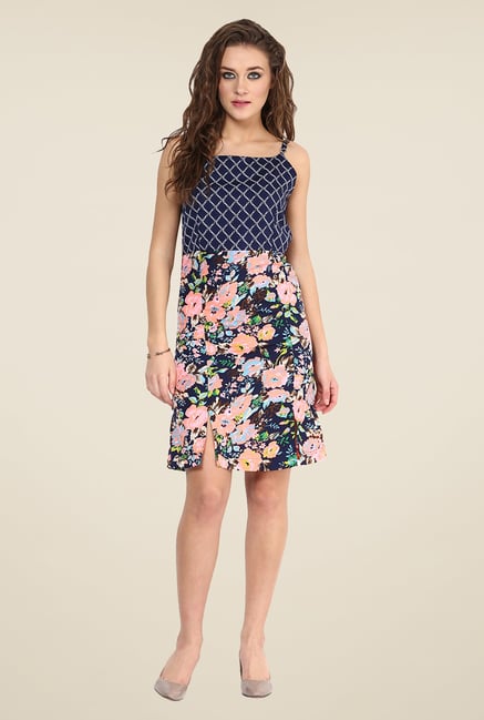 Yepme Flavia Navy Slip Dress Yepme Flavia Navy Slip Dress