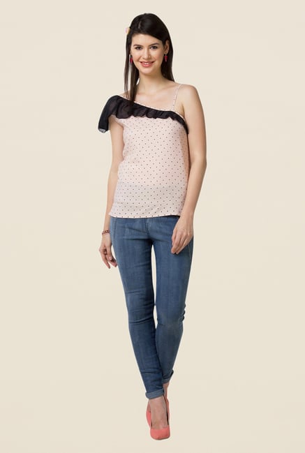 Yepme Peach Briana One Shoulder Top Yepme Peach Briana One Shoulder Top