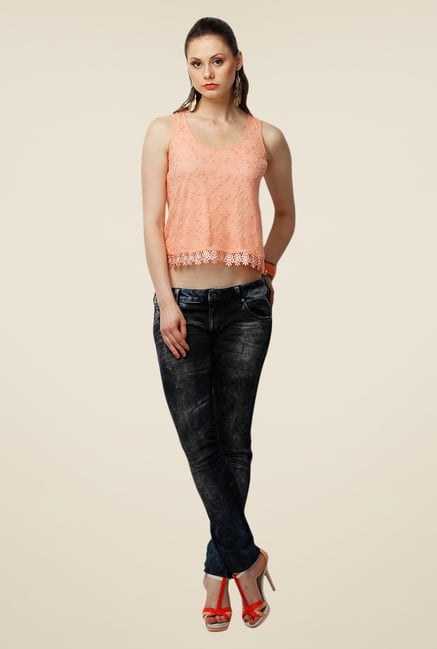 Yepme Peach Ember Short Top Yepme Peach Ember Short Top