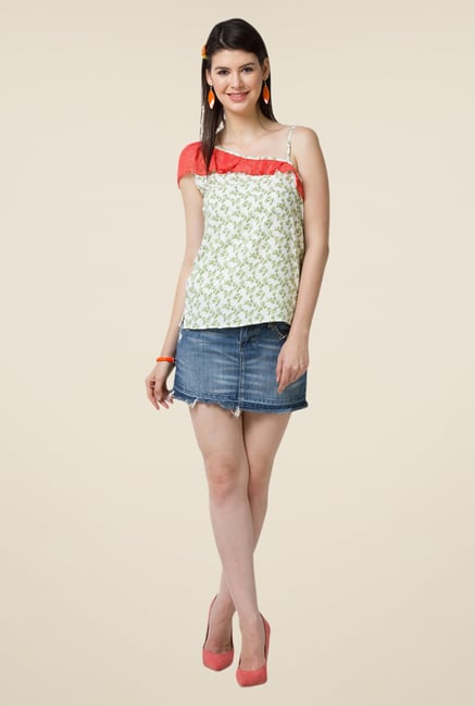 Yepme Green Briana One Shoulder Top Yepme Green Briana One Shoulder Top