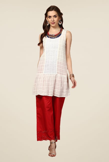 Yepme White Pierre Lace Tunic Yepme White Pierre Lace Tunic