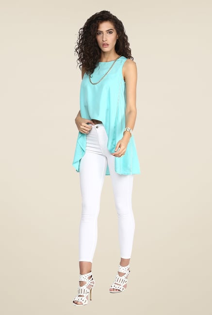 Yepme Turquoise Asymmetrical Top Yepme Turquoise Asymmetrical Top