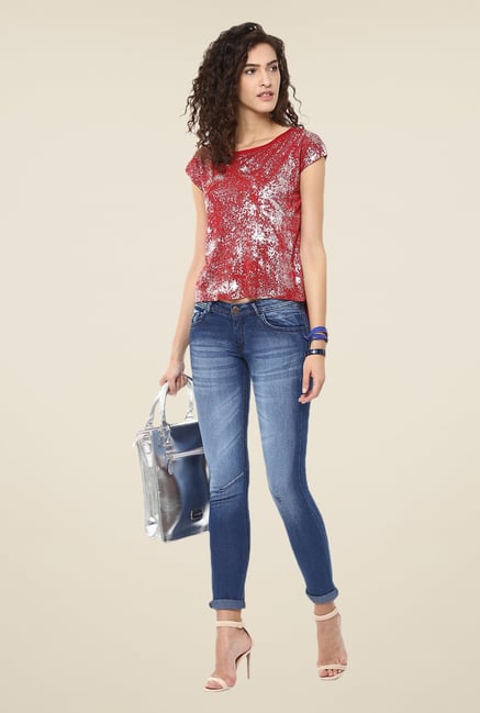 Yepme Maroon Roxy Party Top Yepme Maroon Roxy Party Top