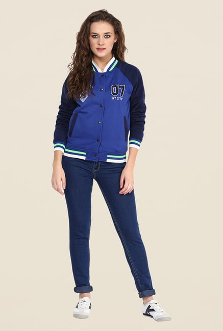Yepme Blue Cindy Full-sleeved Jacket Yepme Blue Cindy Full-sleeved Jacket