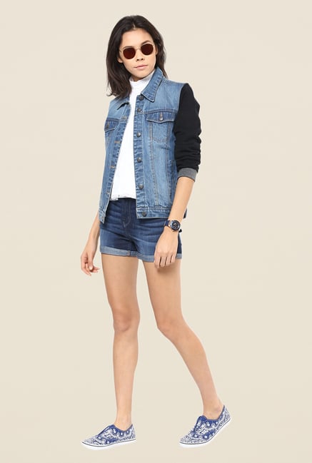 Yepme Blue Kyra Full-sleeved Denim Jacket Yepme Blue Kyra Full-sleeved Denim Jacket