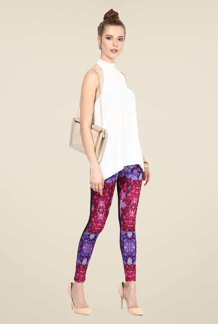 Yepme Ellise Pink & Blue Party Leggings Yepme Ellise Pink & Blue Party Leggings