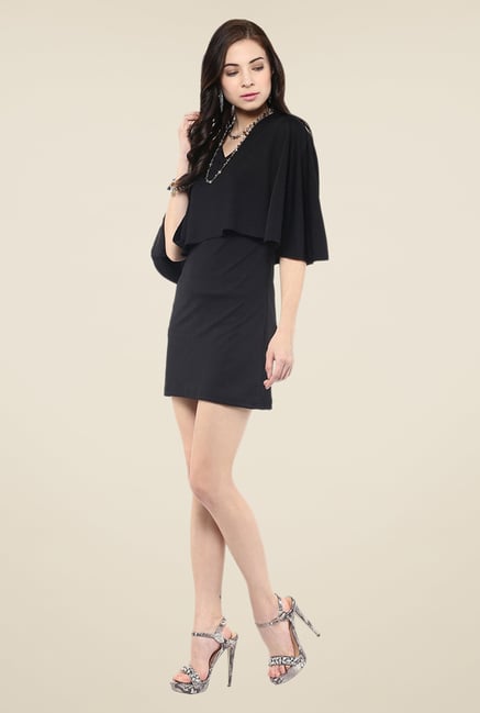 Yepme Black Short Cape Dress Yepme Black Short Cape Dress