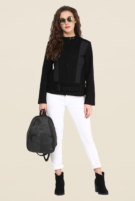 Yepme Black Piera Full-sleeved Jacket Yepme Black Piera Full-sleeved Jacket