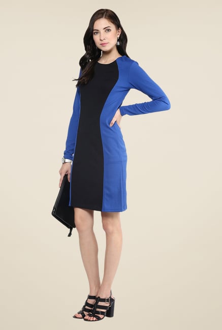 Yepme Blue & Black Bodycon Dress Yepme Blue & Black Bodycon Dress