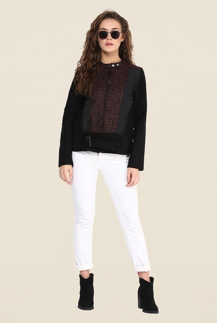 Yepme Black & Wine Piera Full-sleeved Jacket Yepme Black & Wine Piera Full-sleeved Jacket