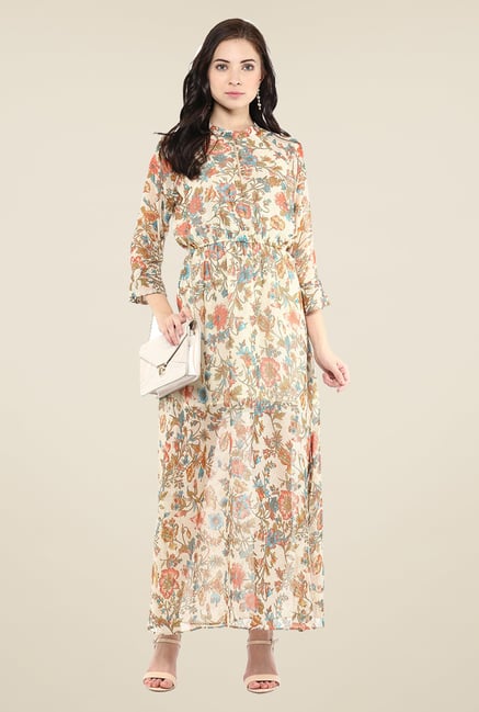 Yepme Carlene Beige Maxi Dress Yepme Carlene Beige Maxi Dress