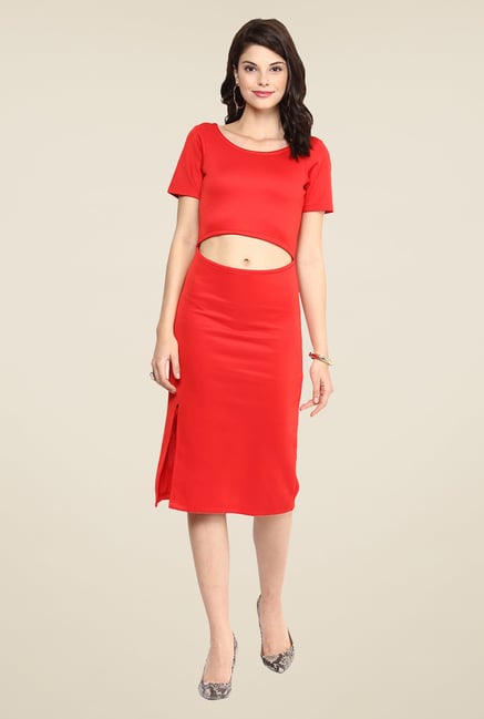 Yepme Marina Red Bodycon Dress Yepme Marina Red Bodycon Dress