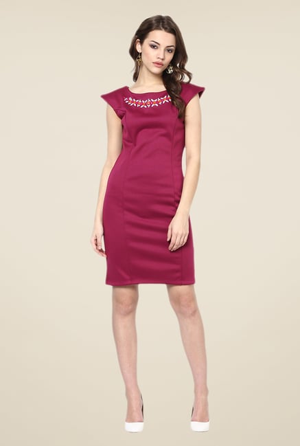 Yepme Leony Wine Party Dress Yepme Leony Wine Party Dress