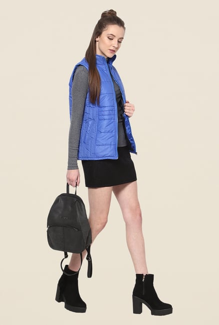 Yepme Blue Sophie Sleeveless Jacket Yepme Blue Sophie Sleeveless Jacket