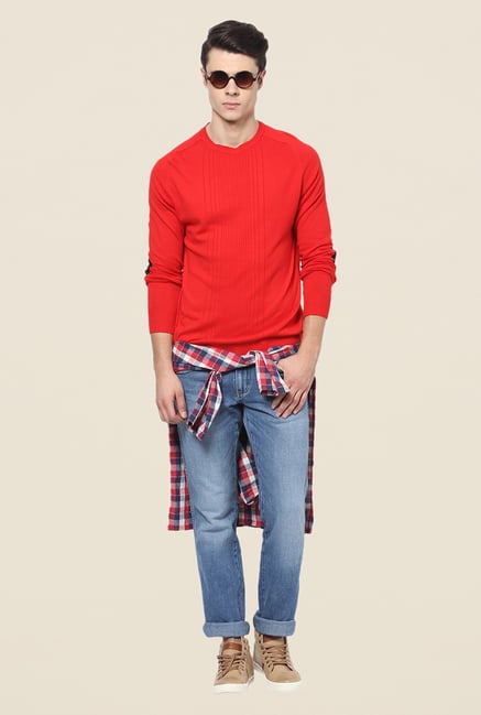 Yepme Red Ramon Sweater Yepme Red Ramon Sweater