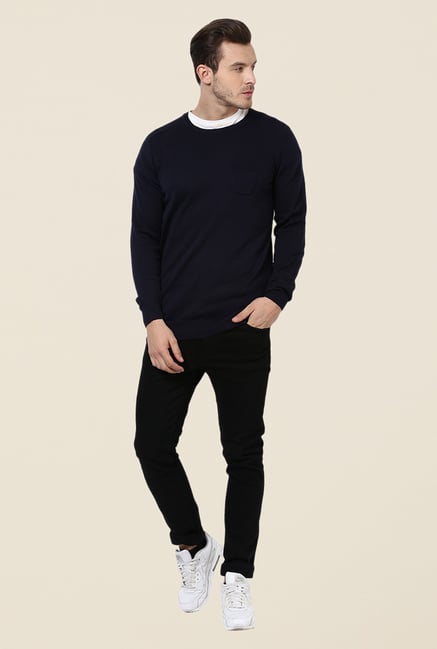 Yepme Navy Craig Sweater Yepme Navy Craig Sweater