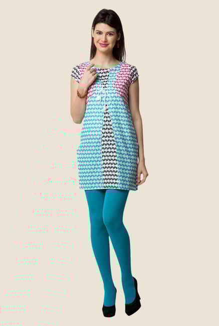Yepme Eliza Blue & Black Printed Kurti Yepme Eliza Blue & Black Printed Kurti
