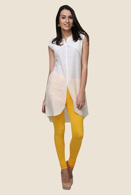 Yepme Laura White Asymmetrical Kurti Yepme Laura White Asymmetrical Kurti