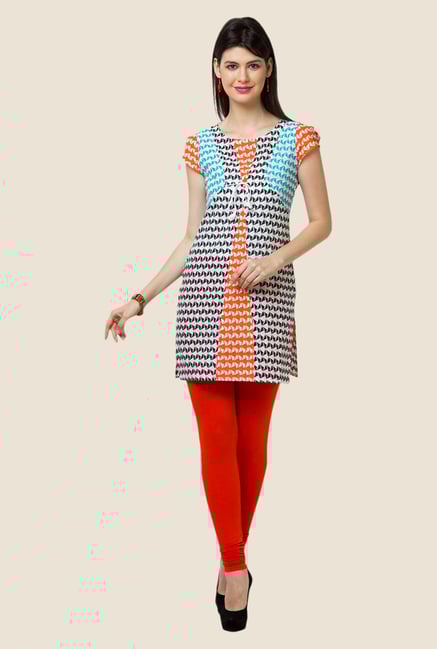 Yepme Eliza Black & Orange Printed Kurti Yepme Eliza Black & Orange Printed Kurti
