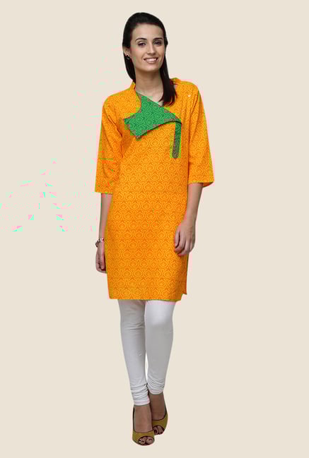 Yepme Betty Yellow Flap Kurti Yepme Betty Yellow Flap Kurti